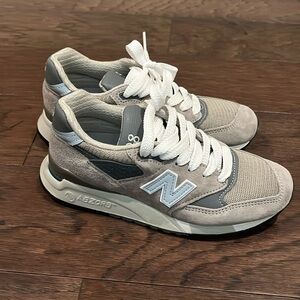 New Balance USA 998 Sneakers Gray/Silver Women 5.5